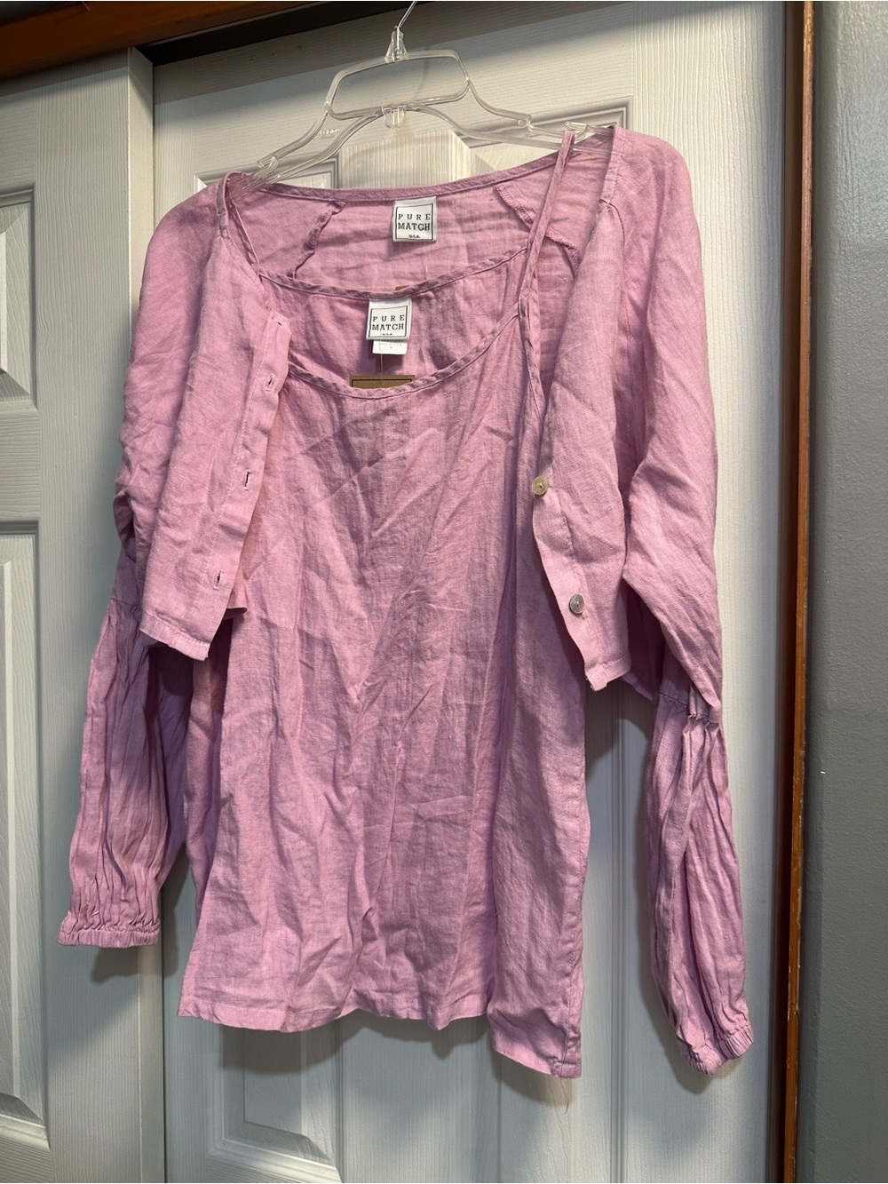 Pure Match Dusty Lavender Button-Detail Women's Blouse